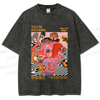Unisex Yayoi Kusama Elephant Printed Washed Tee