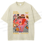 Unisex Yayoi Kusama Elephant Printed Washed Tee