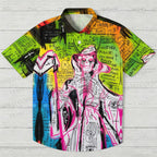 Jean-Michel Basquiat Style Doodle Hawaiian Shirt