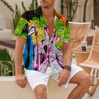 Jean-Michel Basquiat Style Doodle Hawaiian Shirt
