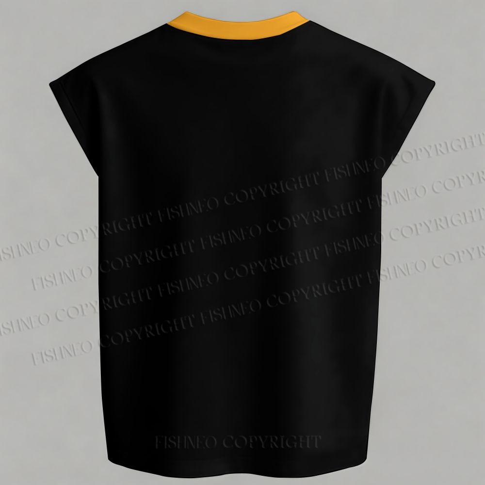 Men's Bruce Lee Be Water Sleeveless Tank Top & Elasticated Trousers pants Two-Piece Streetwear Set