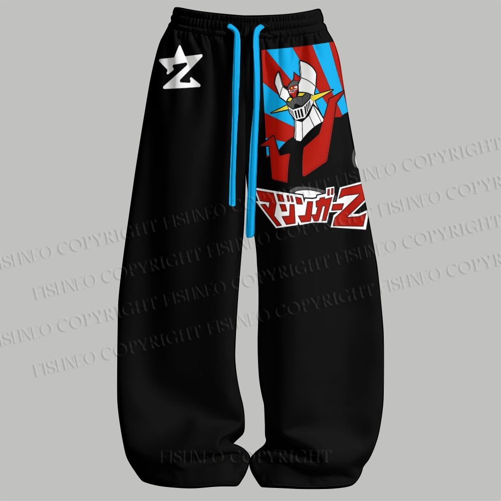 Men's Mazinger Z Sleeveless Tank Top & Elasticated Trousers pants Two-Piece Streetwear Set