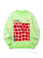 Unisex Yayoi Kusama Red Dots Gradient Casual sweater