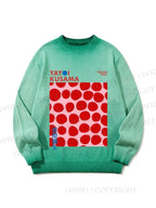 Unisex Yayoi Kusama Red Dots Gradient Casual sweater