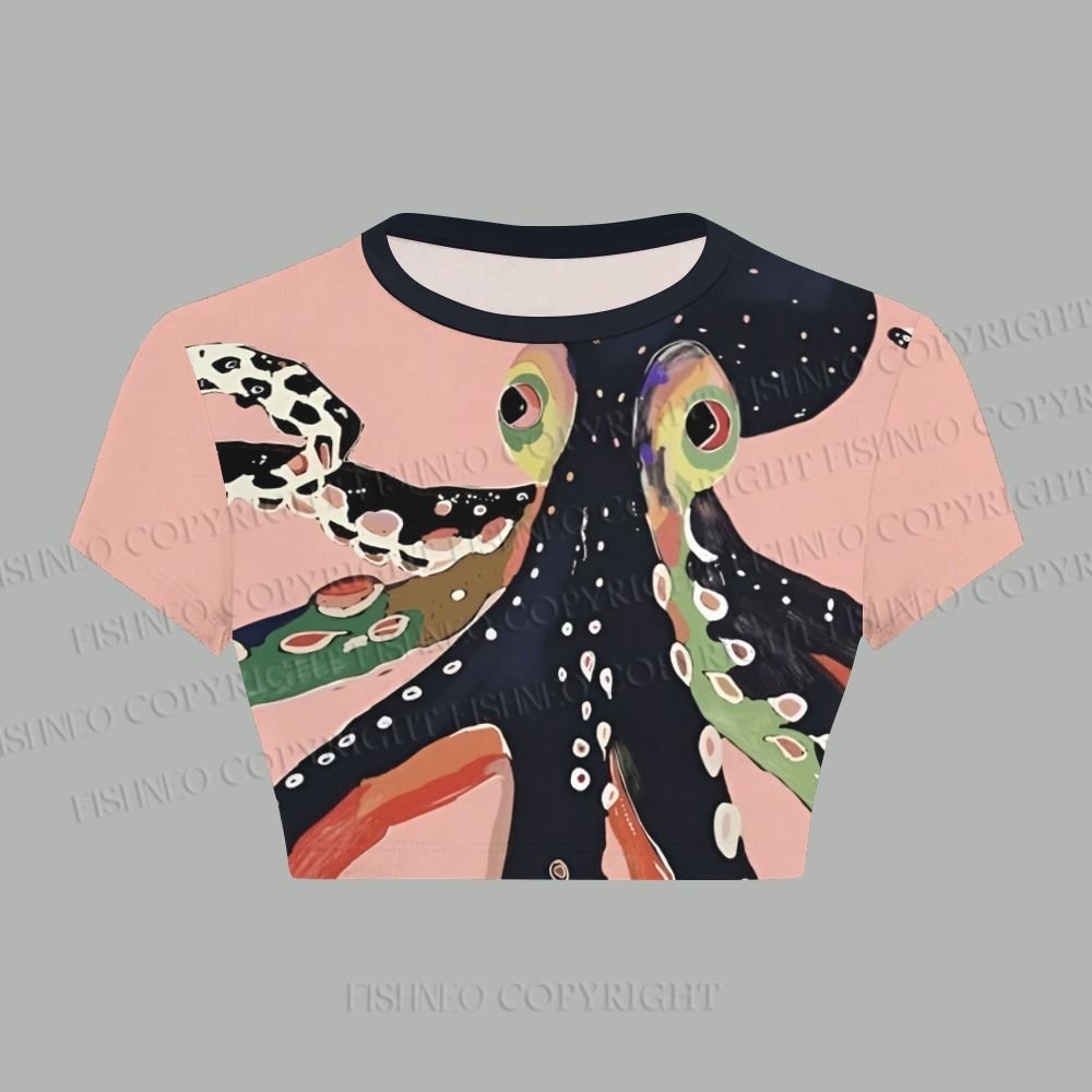 Octopus Women T-Shirt  & Elasticated Trousers Two-Piece Set