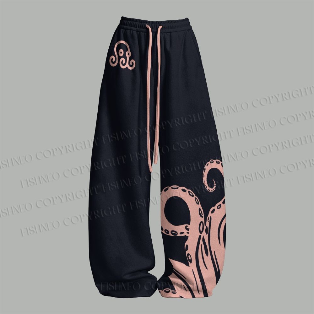 Octopus Women T-Shirt  & Elasticated Trousers Two-Piece Set