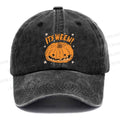 Unisex Vintage Halloween Pumpkin Its Ween Casual Washed Cap