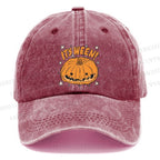 Unisex Vintage Halloween Pumpkin Its Ween Casual Washed Cap