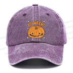 Unisex Vintage Halloween Pumpkin Its Ween Casual Washed Cap