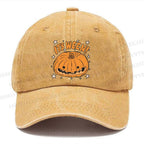Unisex Vintage Halloween Pumpkin Its Ween Casual Washed Cap