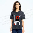 Unisex Bauhaus Halloween Ghost Printed Washed Tee