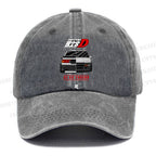 Unisex Vintage Initial D Casual Washed Cap