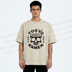 Unisex Tokyo Ramen Printed Washed Tee