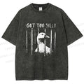 Unisex Got Too Silly Goose Printed Washed Tee