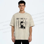 Unisex Got Too Silly Goose Printed Washed Tee