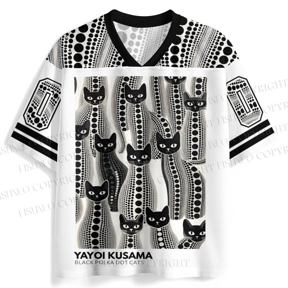 Yayoi Kusama Polka Dot Cat Jersey Shirts