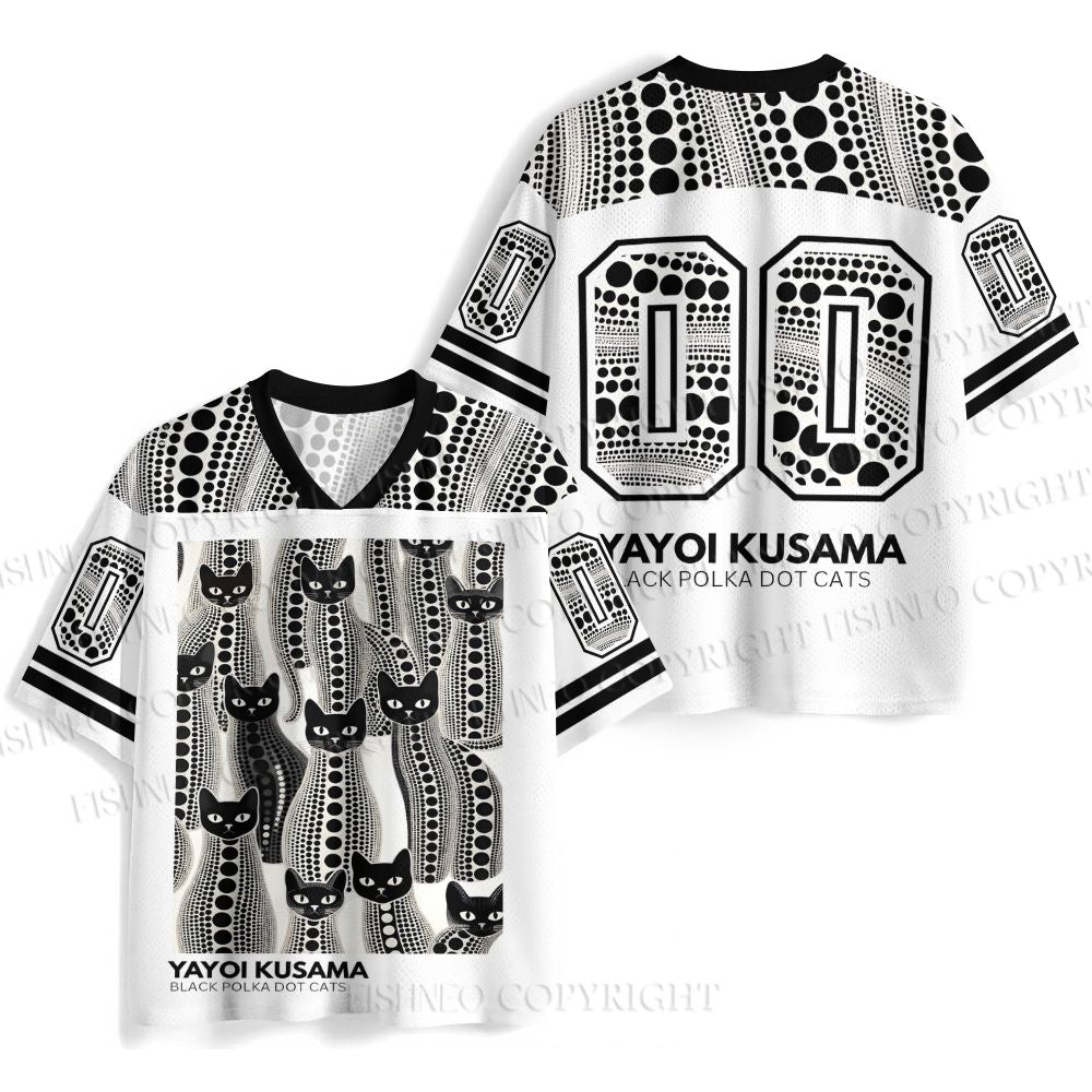 Yayoi Kusama Polka Dot Cat Jersey Shirts