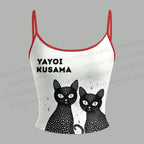 Yayoi Kusama Black Cat Top & Elasticated Trousers Two-Piece Set