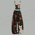 Yayoi Kusama Black Cat Top & Elasticated Trousers Two-Piece Set