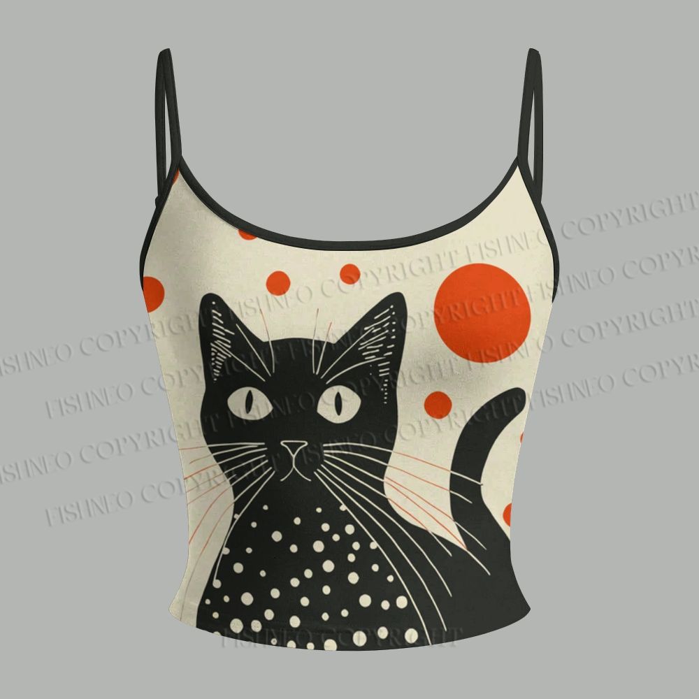 Yayoi Kusama Black Cat Top & Elasticated Trousers Two-Piece Set