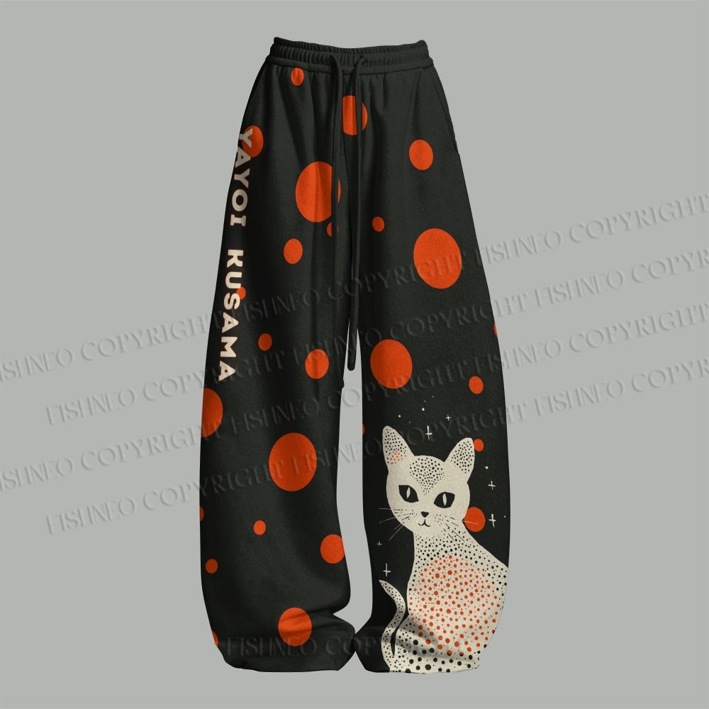 Yayoi Kusama Black Cat Top & Elasticated Trousers Two-Piece Set