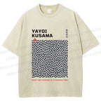 Unisex Yayoi Kusama Labyrinth Printed Washed Tee