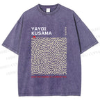 Unisex Yayoi Kusama Labyrinth Printed Washed Tee