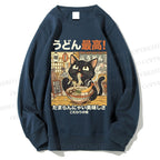 Unisex Ramen Cat Printed Sweatshirt