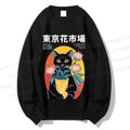 Unisex Tokyo Flower Market Printed Sweatshirt