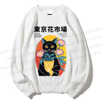 Unisex Tokyo Flower Market Printed Sweatshirt