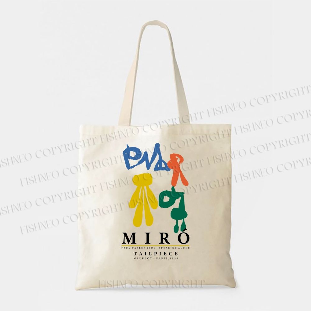 Joan Miró Abstract Art Canvas Tote Bag