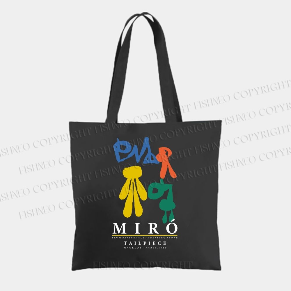 Joan Miró Abstract Art Canvas Tote Bag