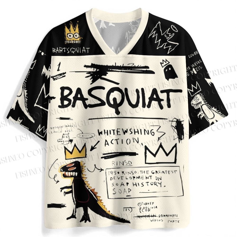 Basquiat Crown Dinosaur Jersey Shirts