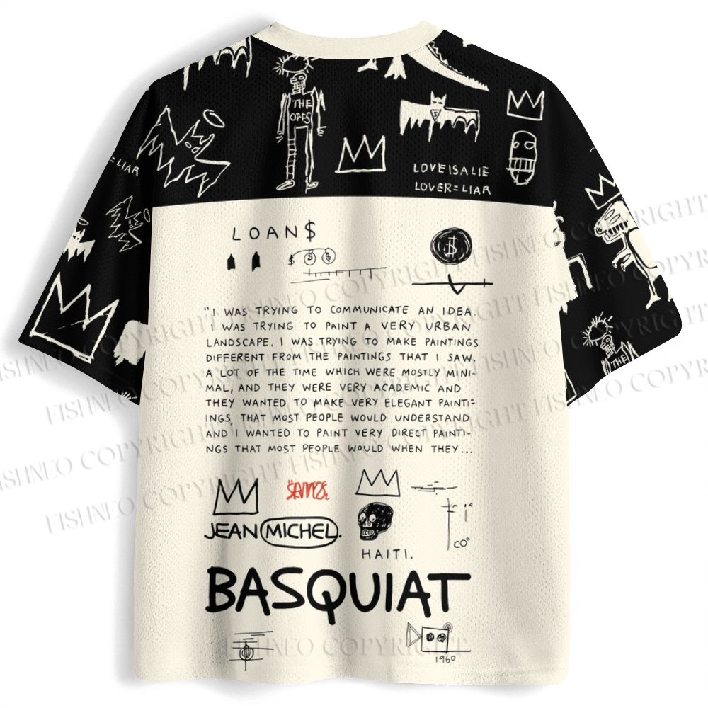 Basquiat Crown Dinosaur Jersey Shirts