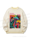 Unisex Yayoi Kusama Multicolor Mushroom Gradient Casual sweater