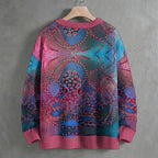 Gradient Octopus Printed Crew Neck Sweater
