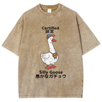 Certified Funny Silly Goose  Washed T-Shirt