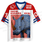 Yayoi Kusama Blue Rhino Jersey Shirts