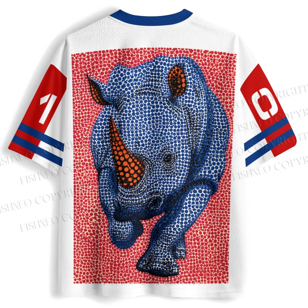 Yayoi Kusama Blue Rhino Jersey Shirts