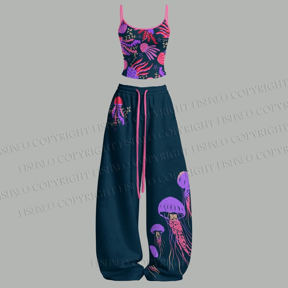 Jellyfish in Ocean Top & Elasticated Trousers Two-Piece Set