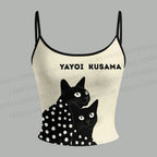 Yayoi Kusama Black Cat Top & Elasticated Trousers Two-Piece Set