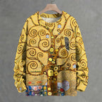Klimt Art Tree Crew Neck Sweater
