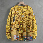 Klimt Art Tree Crew Neck Sweater