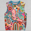 Unisex Yayoi Kusama Art Graffiti Printed Tank Top