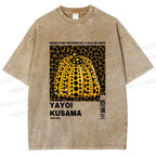 Unisex Yayoi Kusama Pumpkin Printed Washed Tee