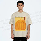 Unisex Yayoi Kusama Pumpkin Printed Washed Tee
