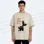 Unisex Shit Happens And That's Ok Printed Washed Tee