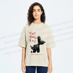 Unisex Shit Happens And That's Ok Printed Washed Tee