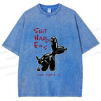 Unisex Shit Happens And That's Ok Printed Washed Tee