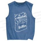 Unisex MeowWBro Printed Washed Tank Top